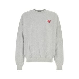 FAMILY FIRST Embroidered Heart Logo Sweatshirt Men GREY Sweaters & Cardigans